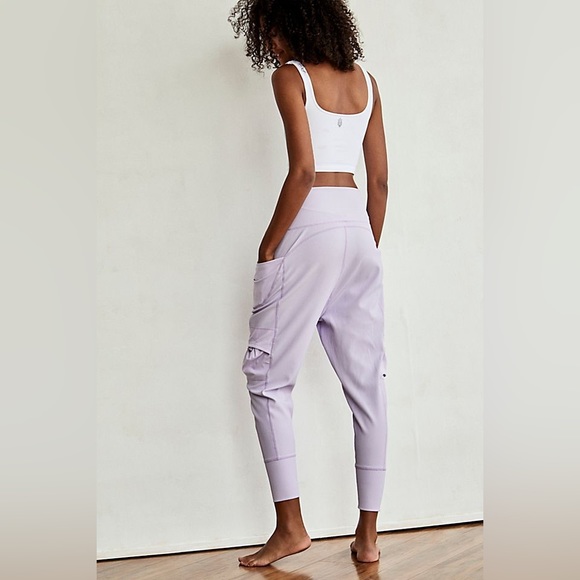 Free People • NWOT Lilac Pink Take A Hike Drop Waist Cargo Harem Pants Sz Small - Picture 13 of 17